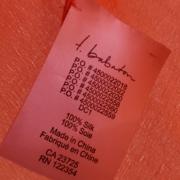 Aritzia T. Babaton 100% Silk Sleeveless U-Neck blouse Scarlet Red XS size - Picture 6 of 7